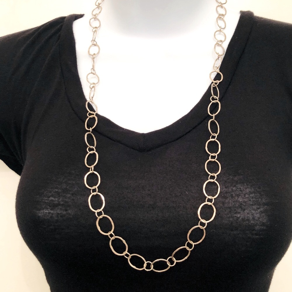 silver necklace hand made